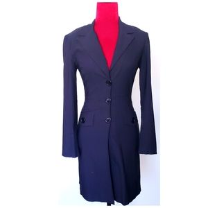 Xi Black Long Sleeve Fitted Dress